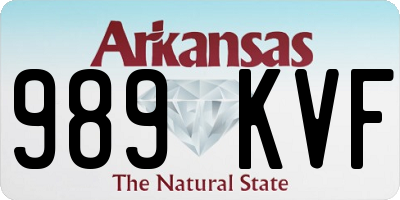 AR license plate 989KVF