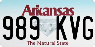 AR license plate 989KVG