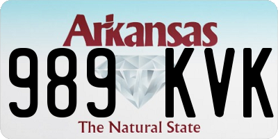 AR license plate 989KVK
