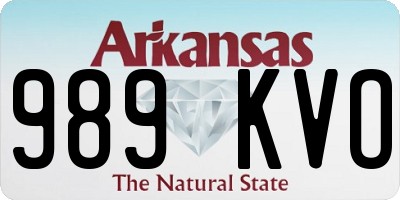 AR license plate 989KVO