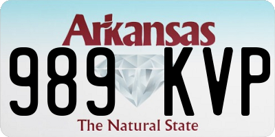 AR license plate 989KVP