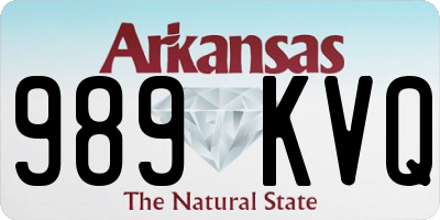 AR license plate 989KVQ