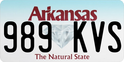 AR license plate 989KVS