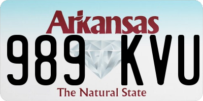 AR license plate 989KVU