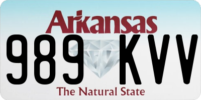 AR license plate 989KVV
