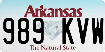 AR license plate 989KVW