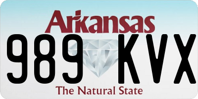 AR license plate 989KVX