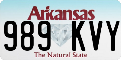 AR license plate 989KVY