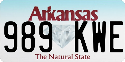 AR license plate 989KWE