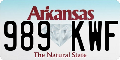 AR license plate 989KWF