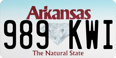 AR license plate 989KWI