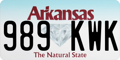 AR license plate 989KWK