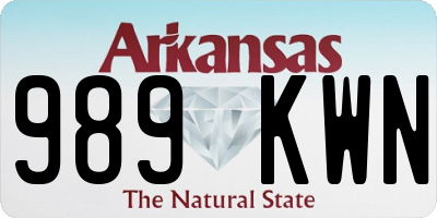 AR license plate 989KWN