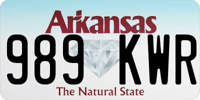 AR license plate 989KWR