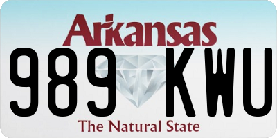 AR license plate 989KWU
