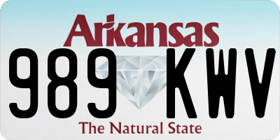 AR license plate 989KWV