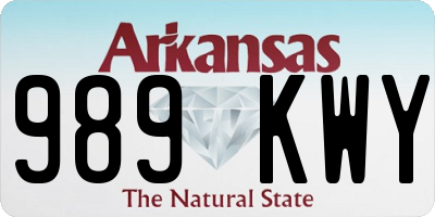 AR license plate 989KWY