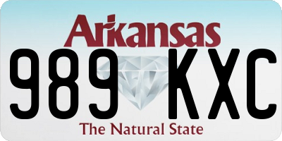 AR license plate 989KXC