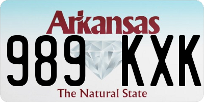 AR license plate 989KXK