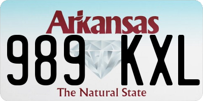 AR license plate 989KXL