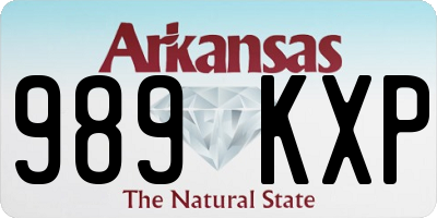 AR license plate 989KXP