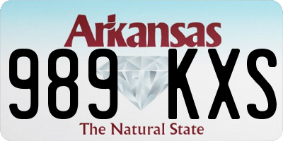 AR license plate 989KXS