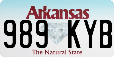 AR license plate 989KYB