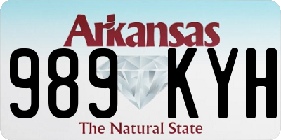AR license plate 989KYH