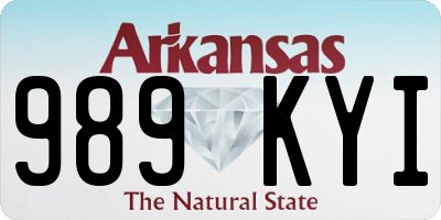 AR license plate 989KYI