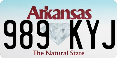 AR license plate 989KYJ