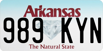 AR license plate 989KYN