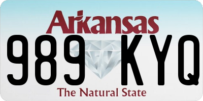 AR license plate 989KYQ