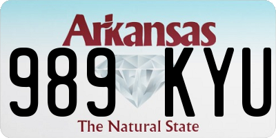 AR license plate 989KYU