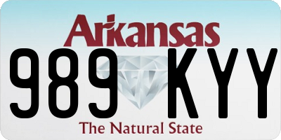 AR license plate 989KYY