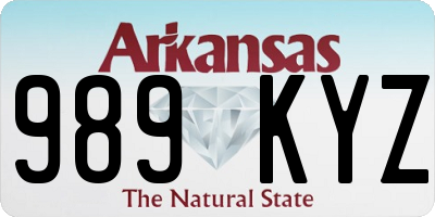 AR license plate 989KYZ