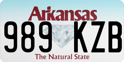 AR license plate 989KZB