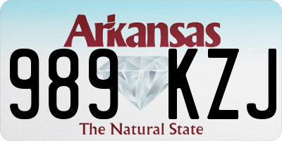 AR license plate 989KZJ