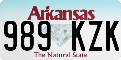 AR license plate 989KZK