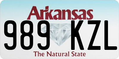 AR license plate 989KZL