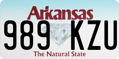 AR license plate 989KZU