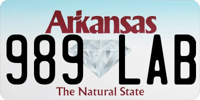 AR license plate 989LAB