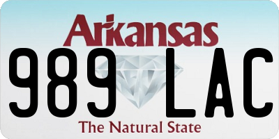 AR license plate 989LAC
