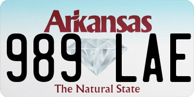 AR license plate 989LAE