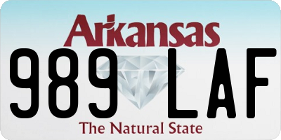 AR license plate 989LAF