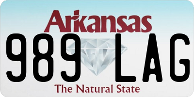 AR license plate 989LAG