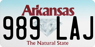 AR license plate 989LAJ