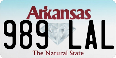 AR license plate 989LAL