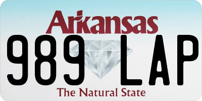 AR license plate 989LAP