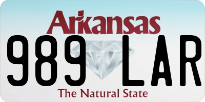 AR license plate 989LAR