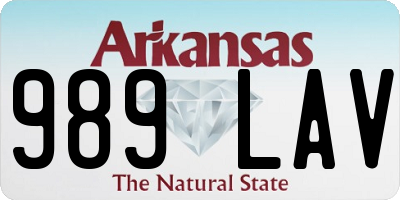 AR license plate 989LAV